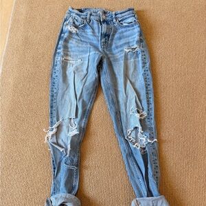 American Eagle Outfitters Light Blue Distressed Jeans